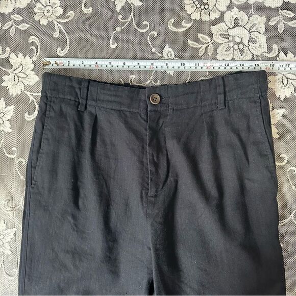 Vince Navy Linen Blend Ankle Pant Sz 30 - Picture 13 of 16